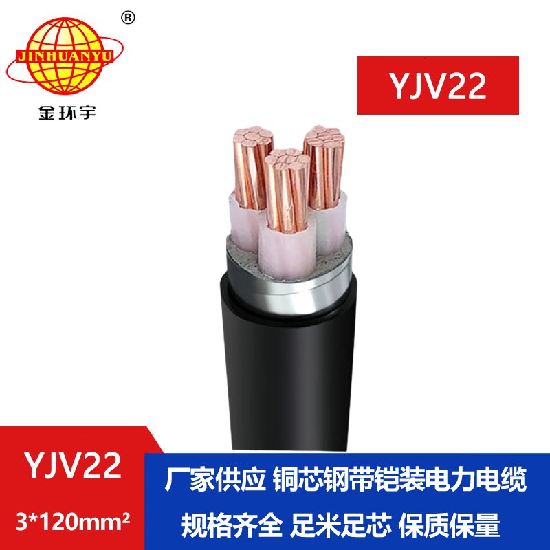 金環(huán)宇電線電纜 YJV22 3X120 深圳yjv22電纜 鎧裝交聯